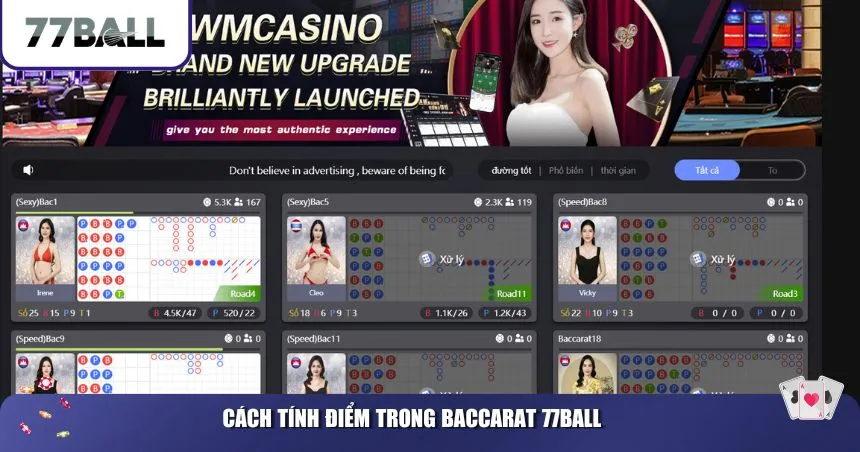 Cách tính điểm trong Baccarat 77Ball