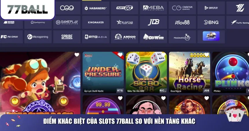 Điểm khác biệt của Slots 77Ball so với nền tảng khác