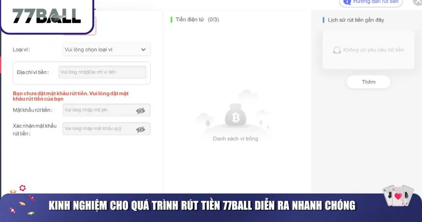 Kinh nghiệm cho quá trình rút tiền 77Ball diễn ra nhanh chóng